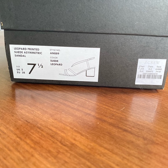 NEW J.Crew Odette leopard strappy sandal heel - Picture 7 of 9